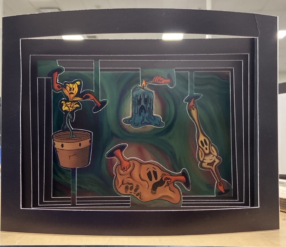 Side view showing depth of tunnel book